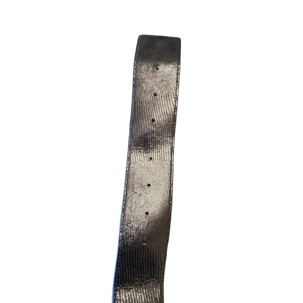 Ann Taylor Womens Black & Gold Elastic Belt Size M Adjustable